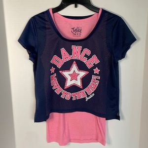 Justice Youth Dance 2 piece attached shirt size 14